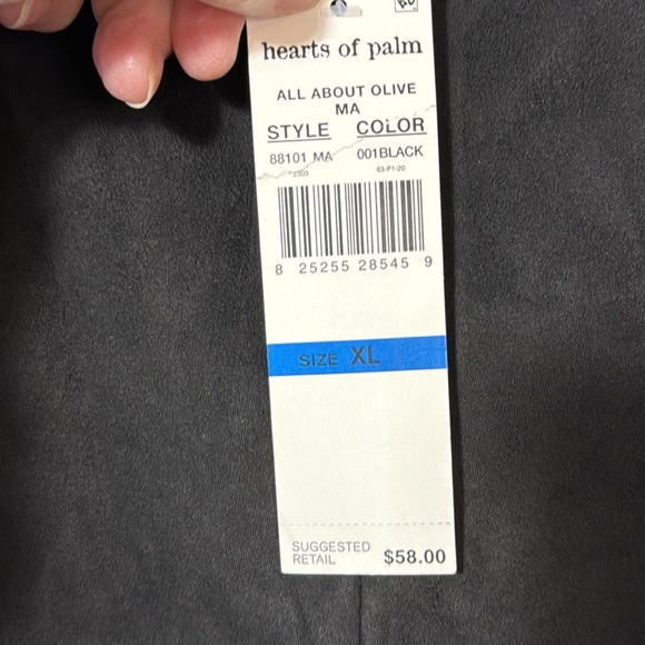 NWT Hearts‎ of Palm Black Pull-On Faux Suede Pants in Size XL - Picture 10 of 11